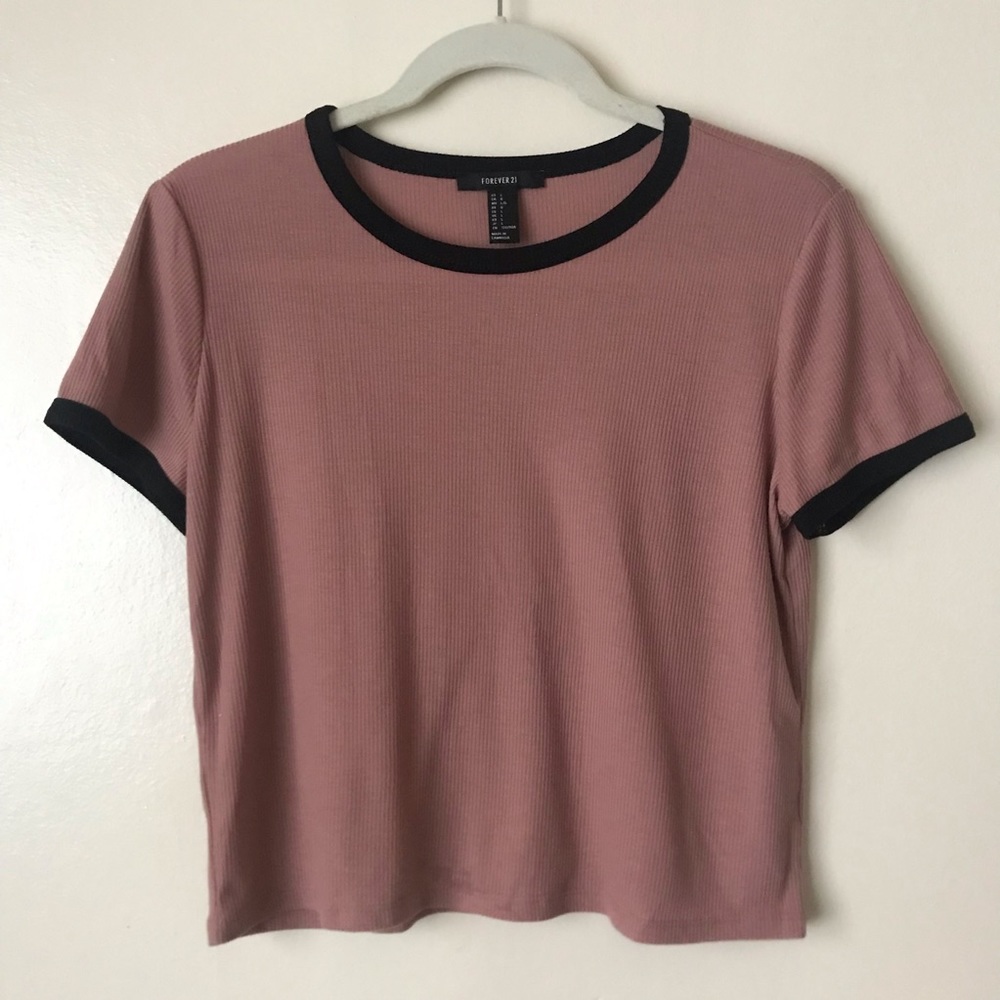 Forever 21 blush colored crop top